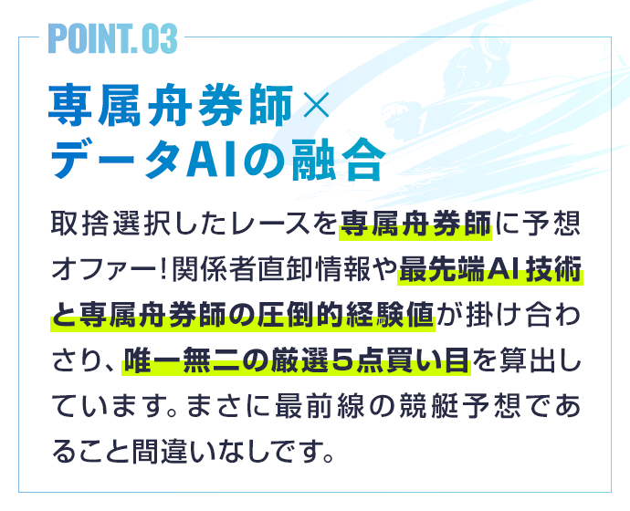 専属舟券師とデータAIの融合